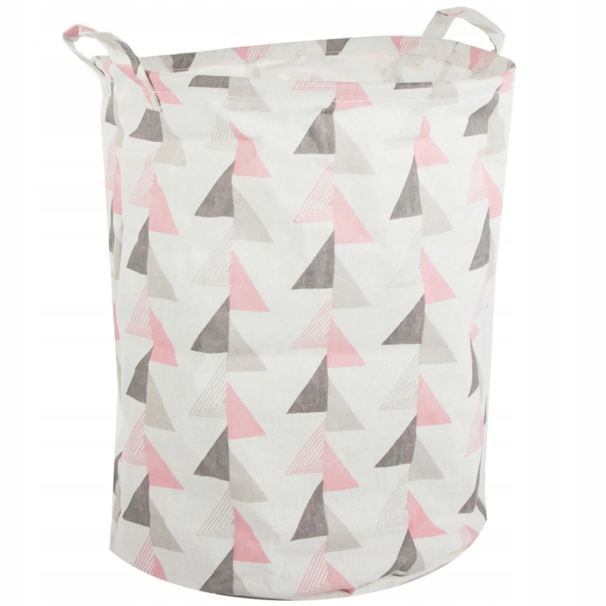 Faltbarer Spielzeug- & Wäschekorb – Rosa/Weiß