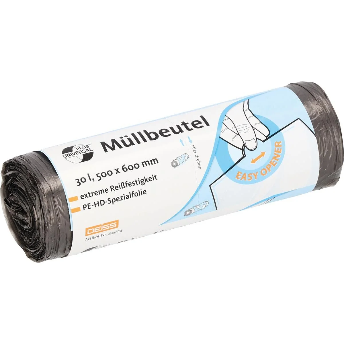 SOENNECKEN Müllbeutel 30 l grau 6 my für Papierkorb 50 Stück