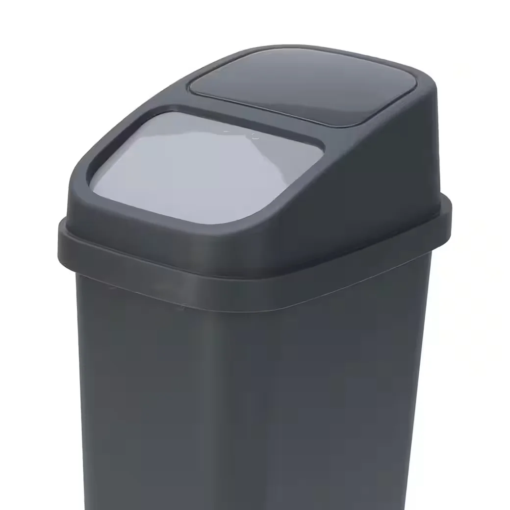 MOJAWO Schwingdeckeleimer 17L Kunststoff mit Aschenbecher