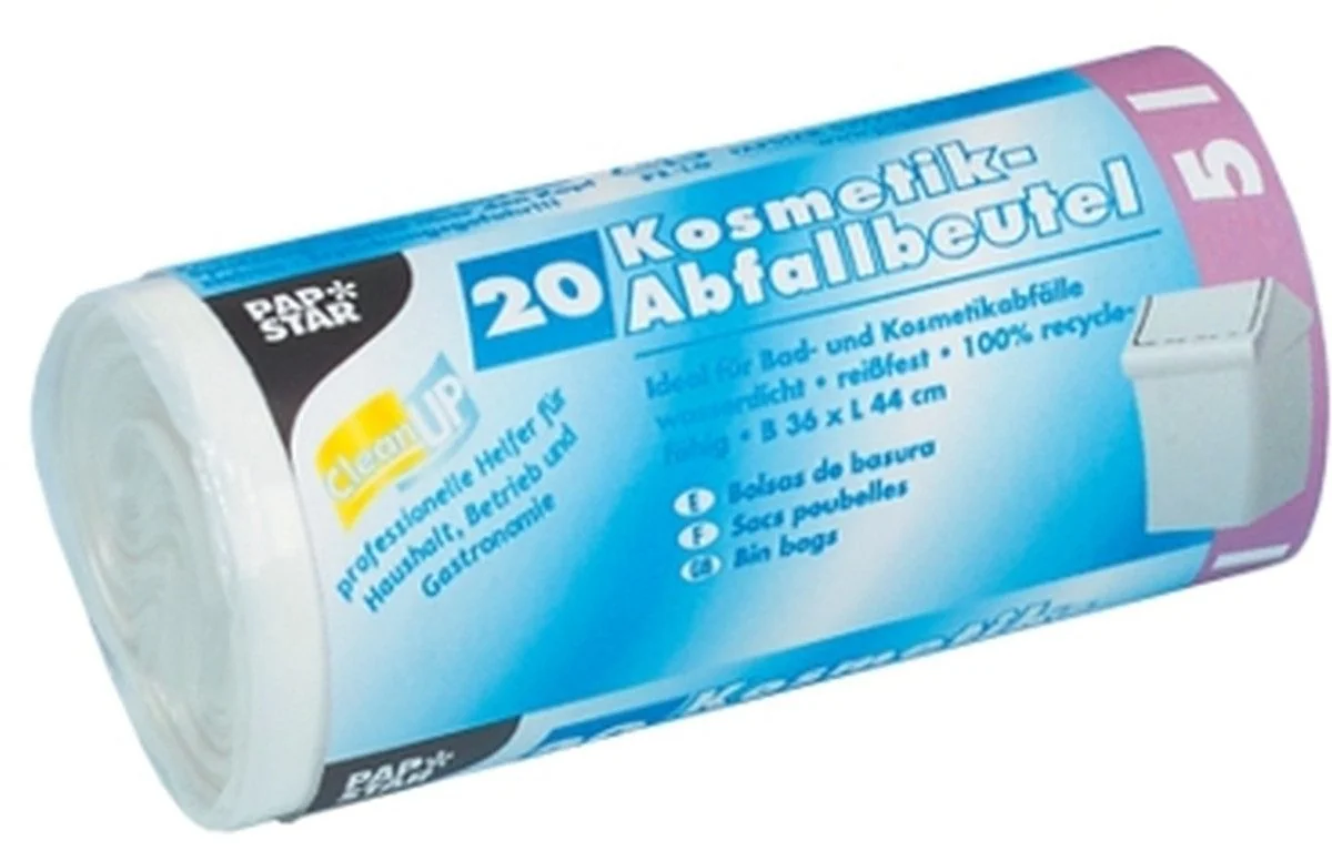 PAPSTAR Müllbeutel HDPE 5 l weiß 20 Stück für Mülleimer