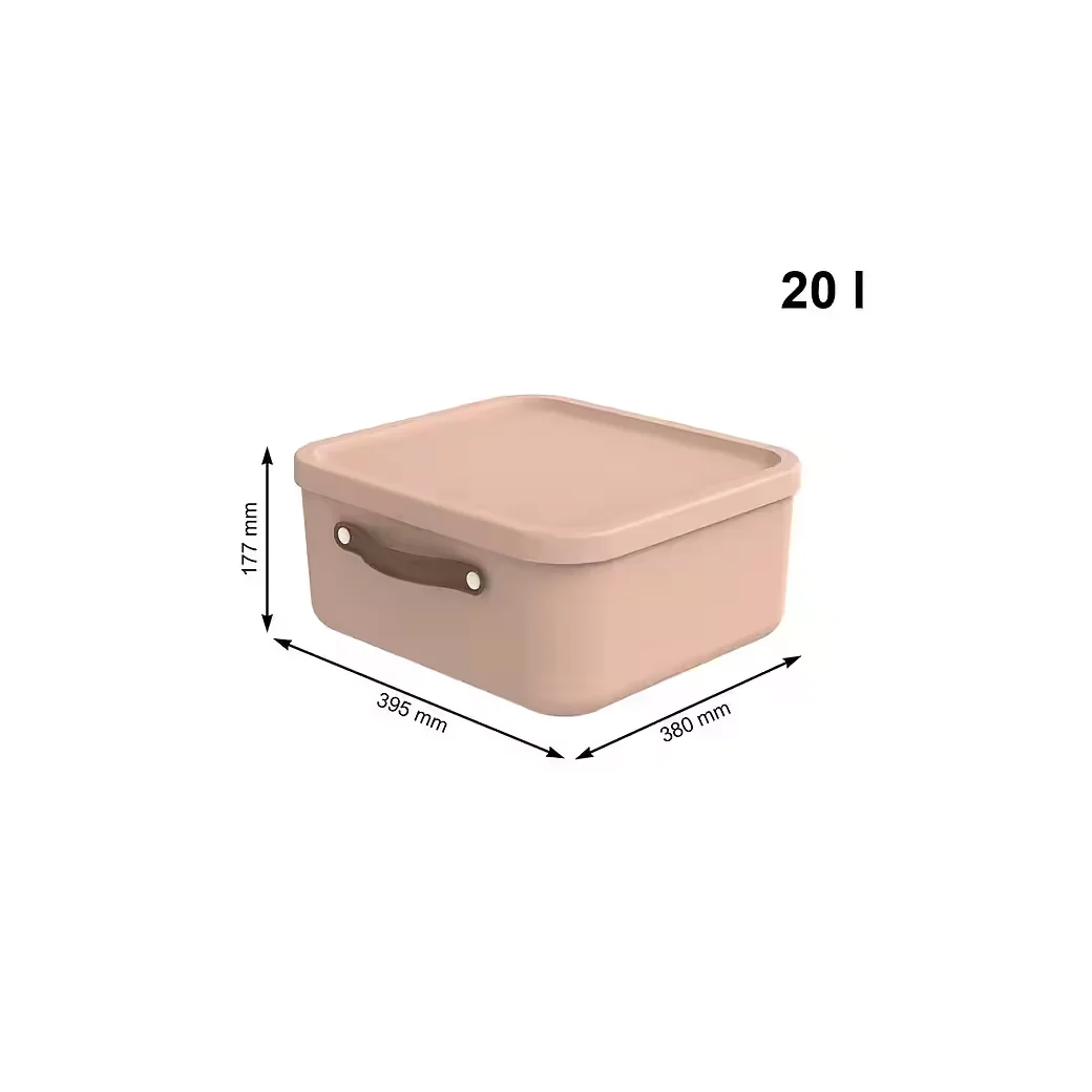 ROTHO Maloja Aufbewahrungsboxen 2er-Set mit Deckel 20 l