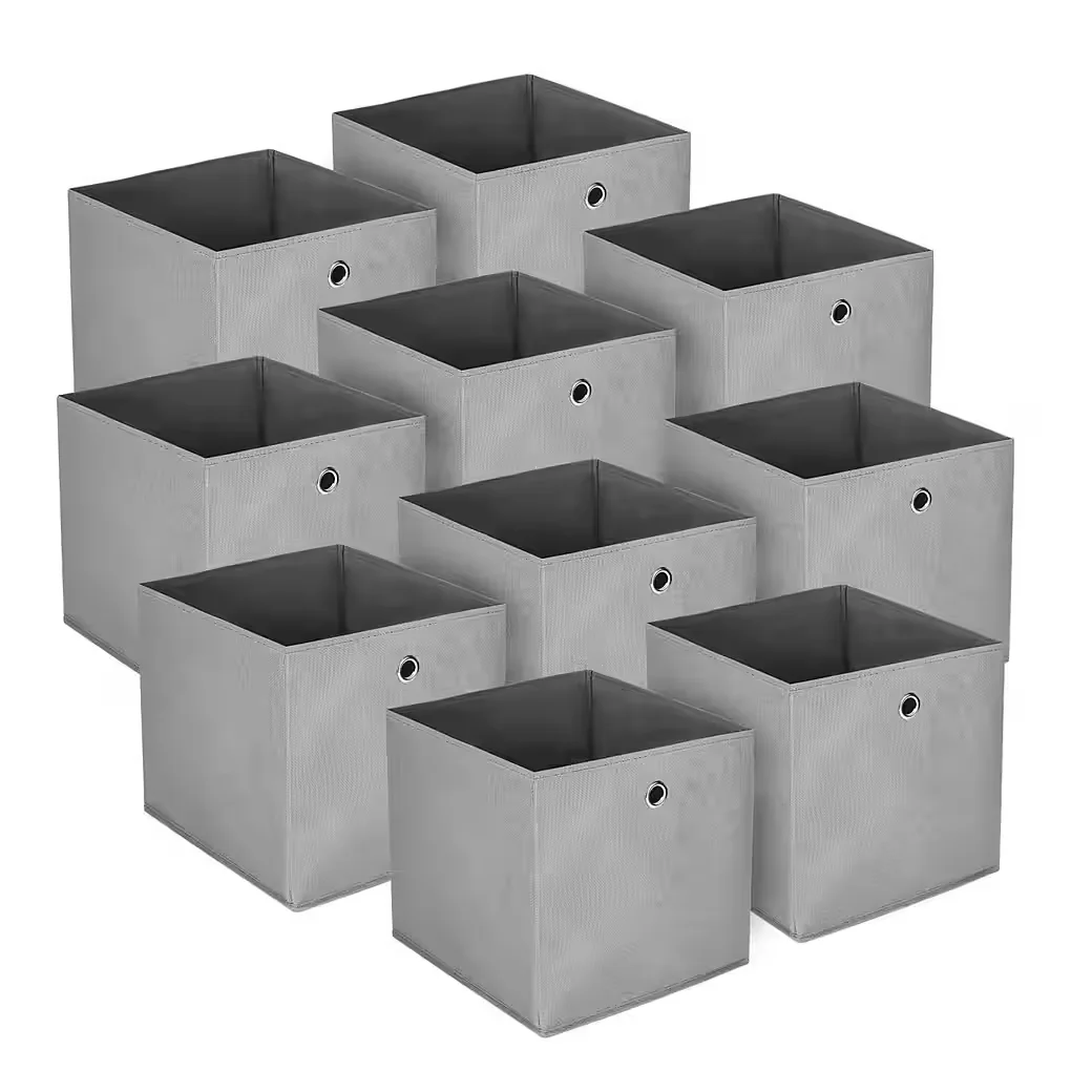 YOUYIJIA Aufbewahrungsboxen Set 10 faltbar 32 x 32 x 32 cm