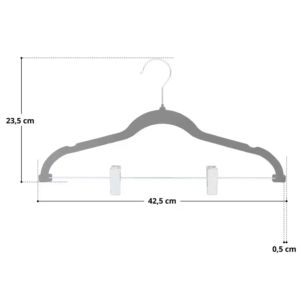 SVITA Kleiderbügel Anzugbügel mit Hosenclips für Anzug und Hose