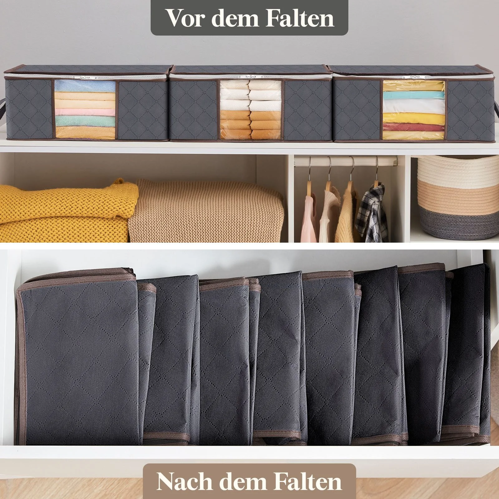LIFEWIT Aufbewahrungstasche mit Deckel - Kleiderschrank Organizer