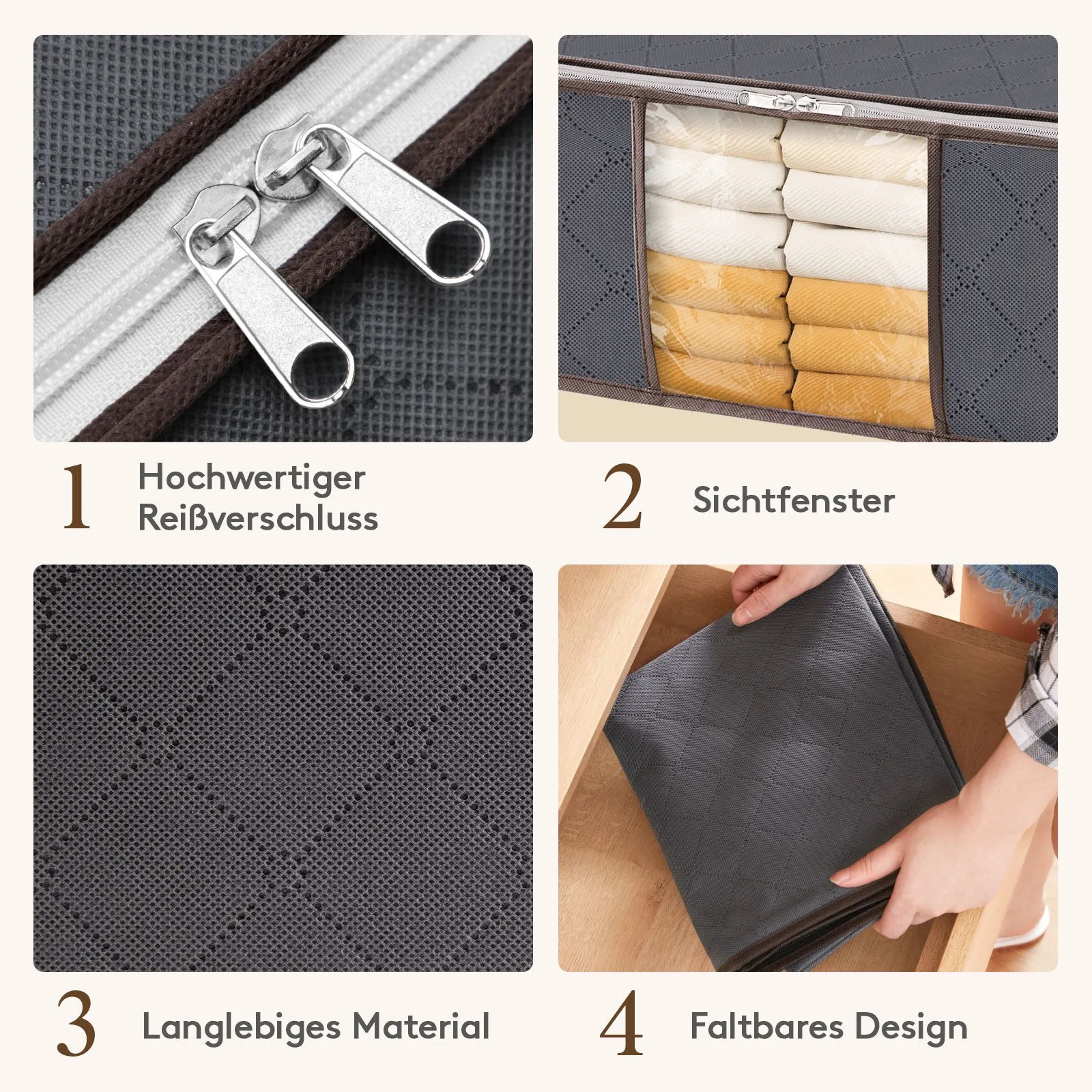 LIFEWIT Aufbewahrungstasche mit Deckel - Kleiderschrank Organizer