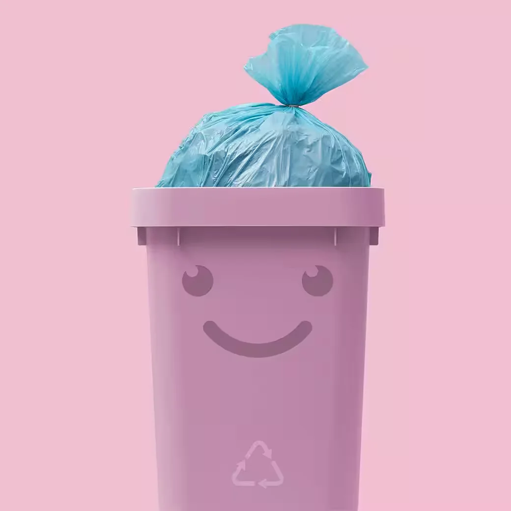 SWIRL Bio-Müllbeutel 35 l mit Tragegriff, 6 Stück je Rolle
