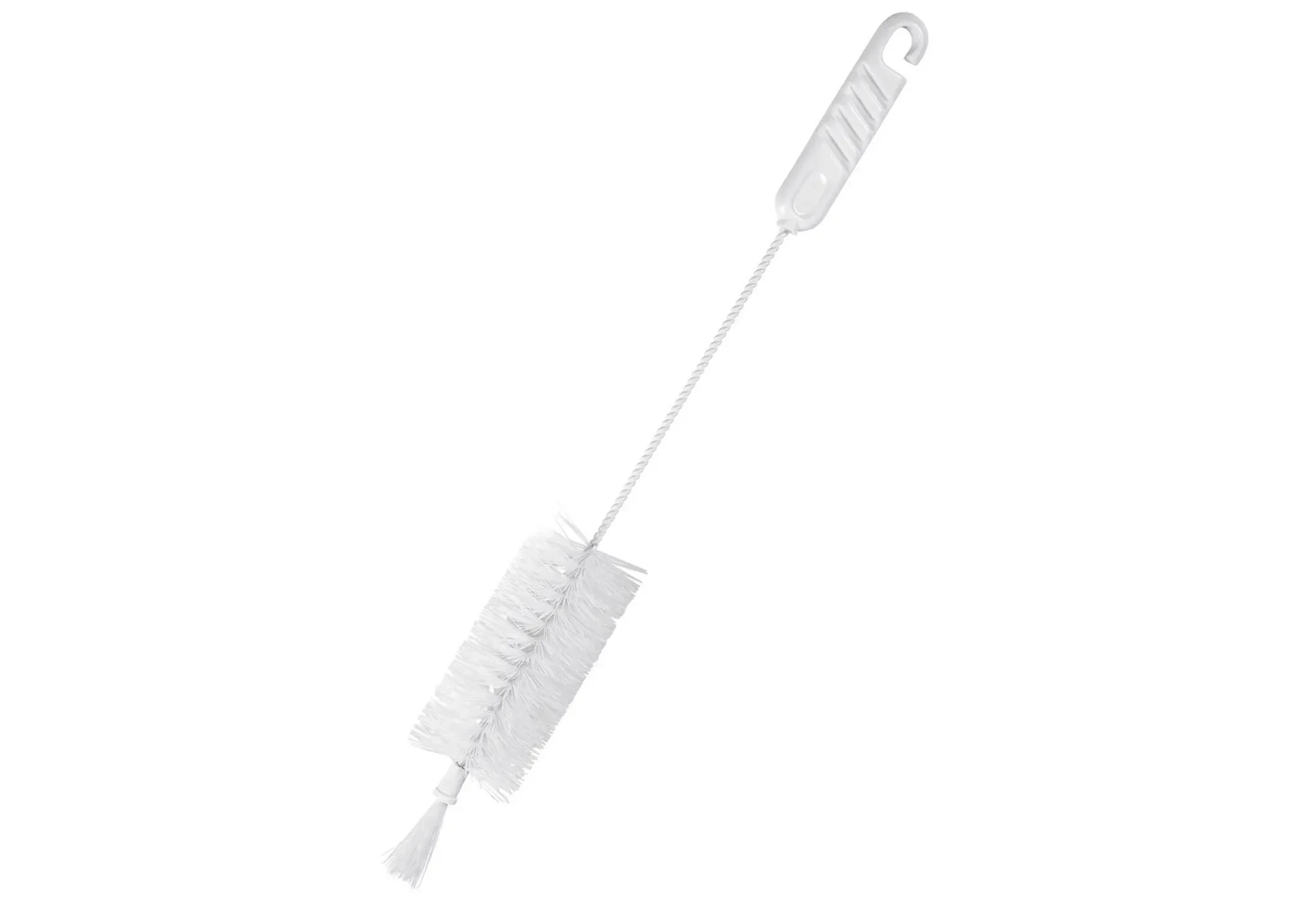 Flaschenbürste aus Kunststoff – weiß, extra lang