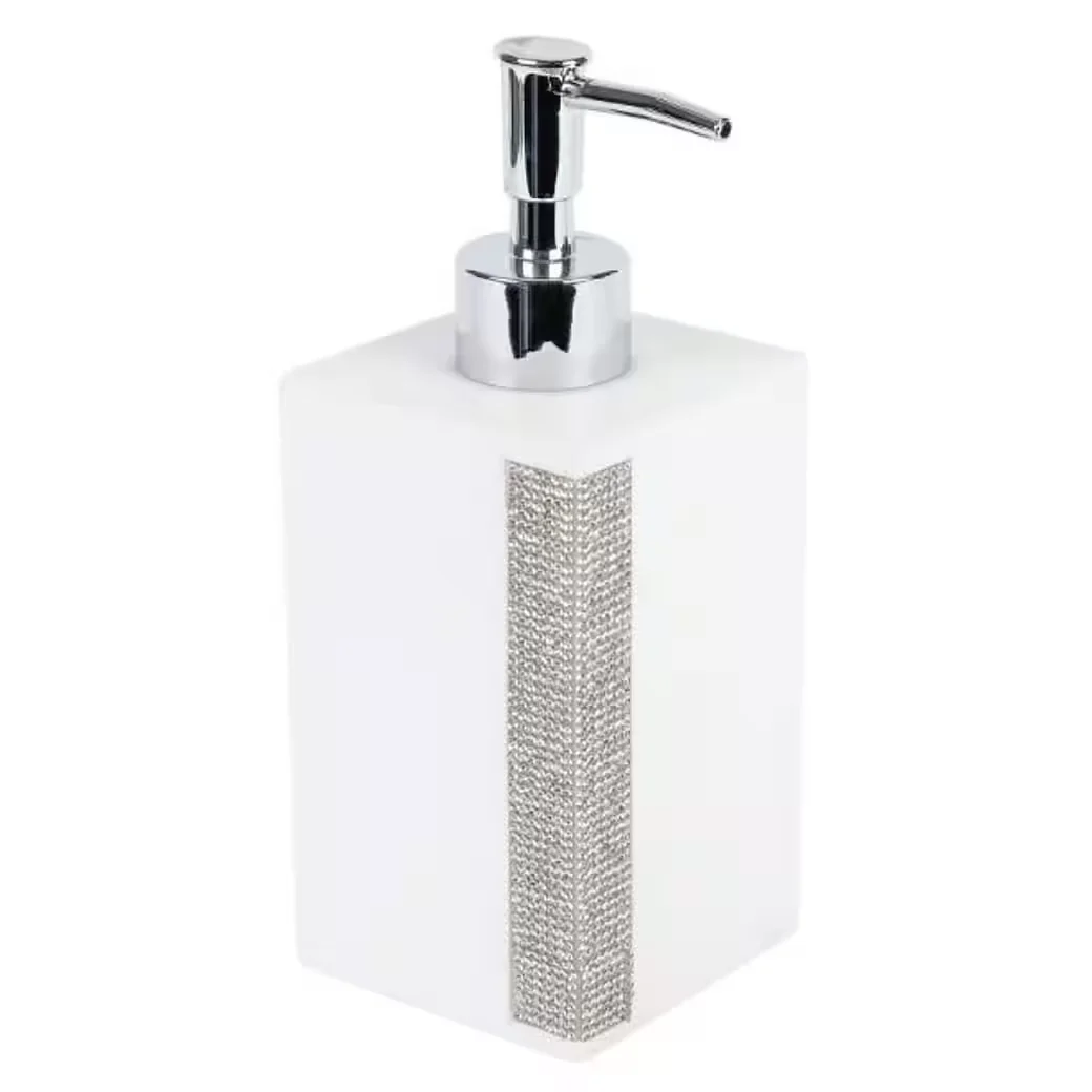 AXENTIA Seifenspender Lindos weiß Polyresin für Bad 134347 1-tlg
