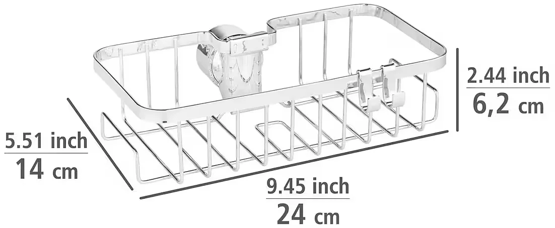 WENKO Duschablage Floresta eckig Duschstangen Caddy