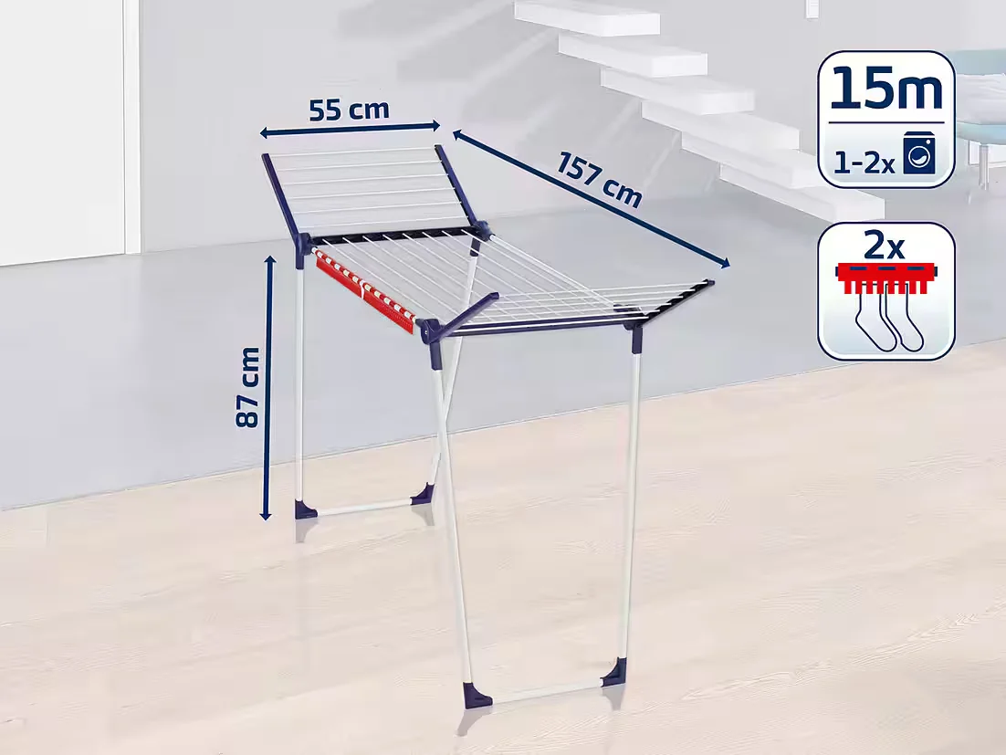 Leifheit Pegasus 150 Solid Slim Wäscheständer Standtrockner klappbar