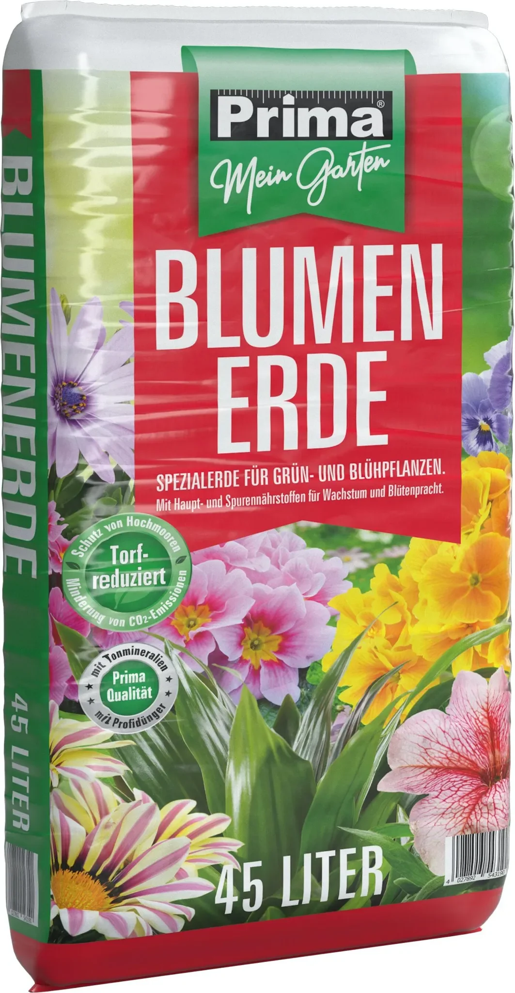 Blumenerde torfreduziert – 45 l