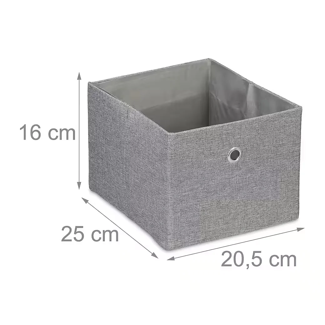 Relaxdays Aufbewahrungsboxen 2er Set faltbar Stoffbox für Regal