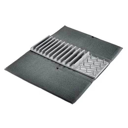 THIRU Abtropfmatte mit Geschirrhalter 60 x 46 cm Mikrofaser saugfähig