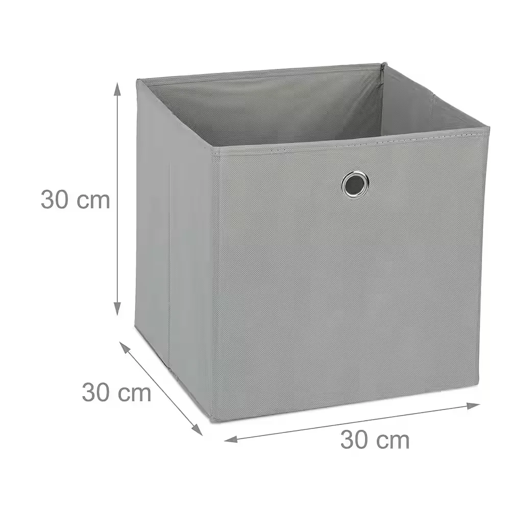 Relaxdays Aufbewahrungsboxen Stoff 2er Set Faltboxen für Regal