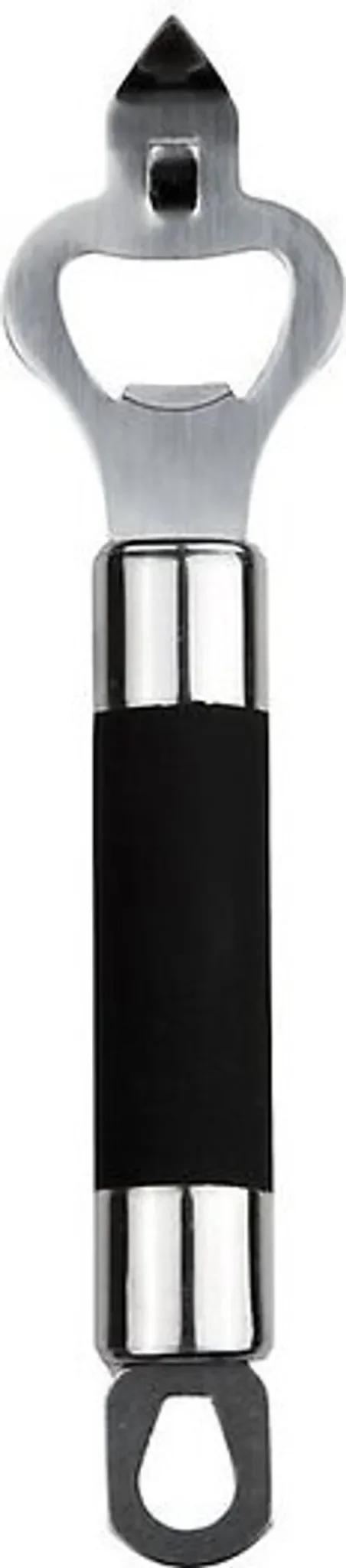 Flaschenöffner aus Edelstahl – schwarzer Griff