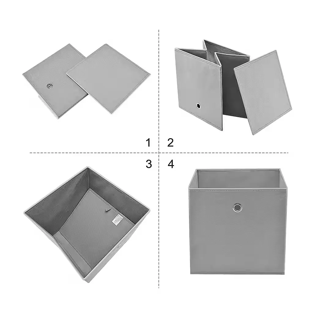 YOUYIJIA Aufbewahrungsboxen Set 10 faltbar 32 x 32 x 32 cm