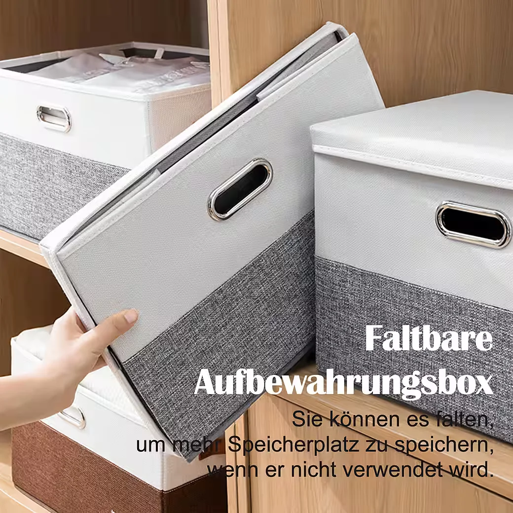 IBETTERTEC Aufbewahrungsbox 40L mit Deckel, faltbar, 43x30x30 cm