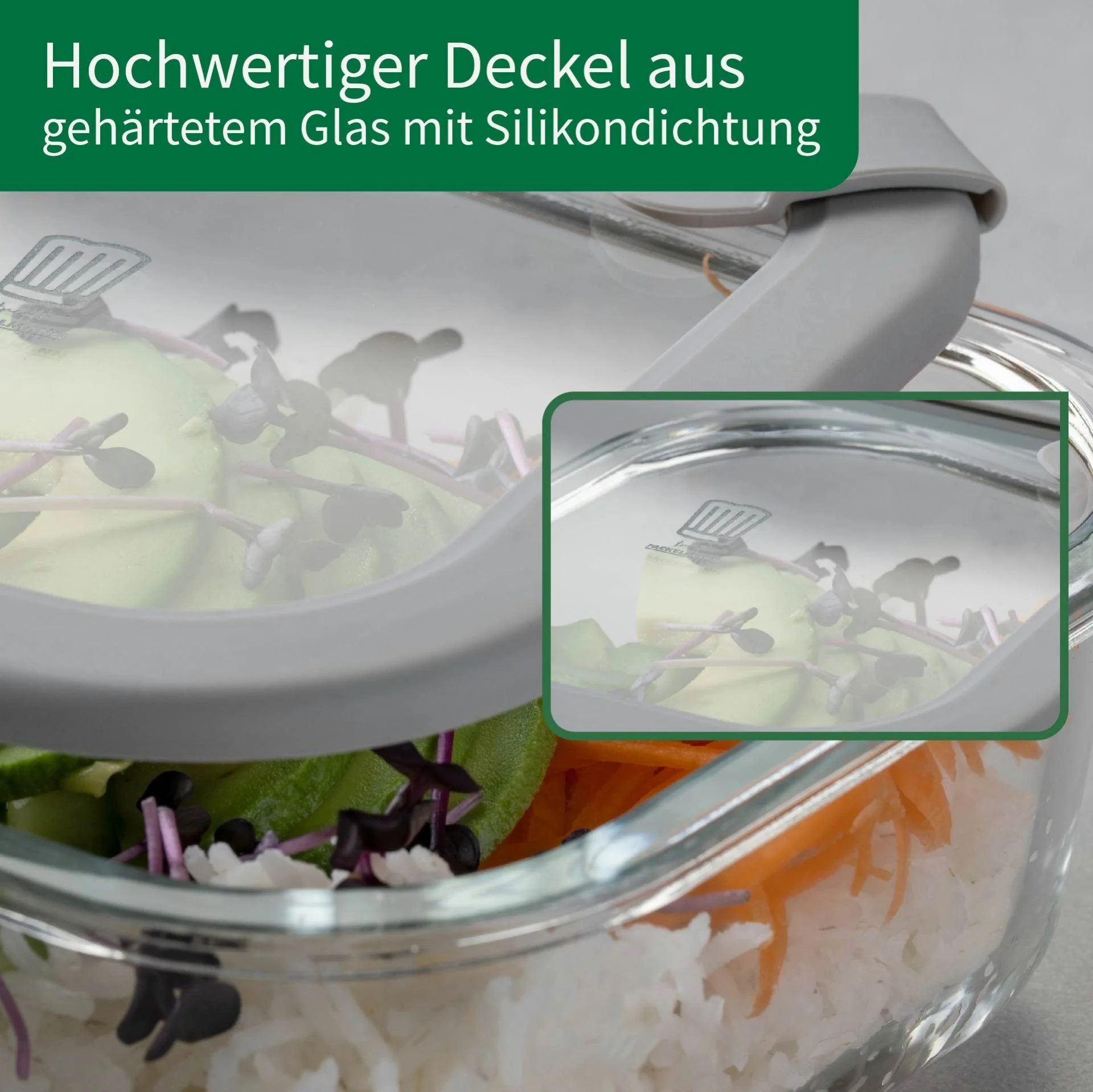 CHEFKOCH TRIFFT FACKELMANN Vorratsdose aus Glas Frischhaltedose