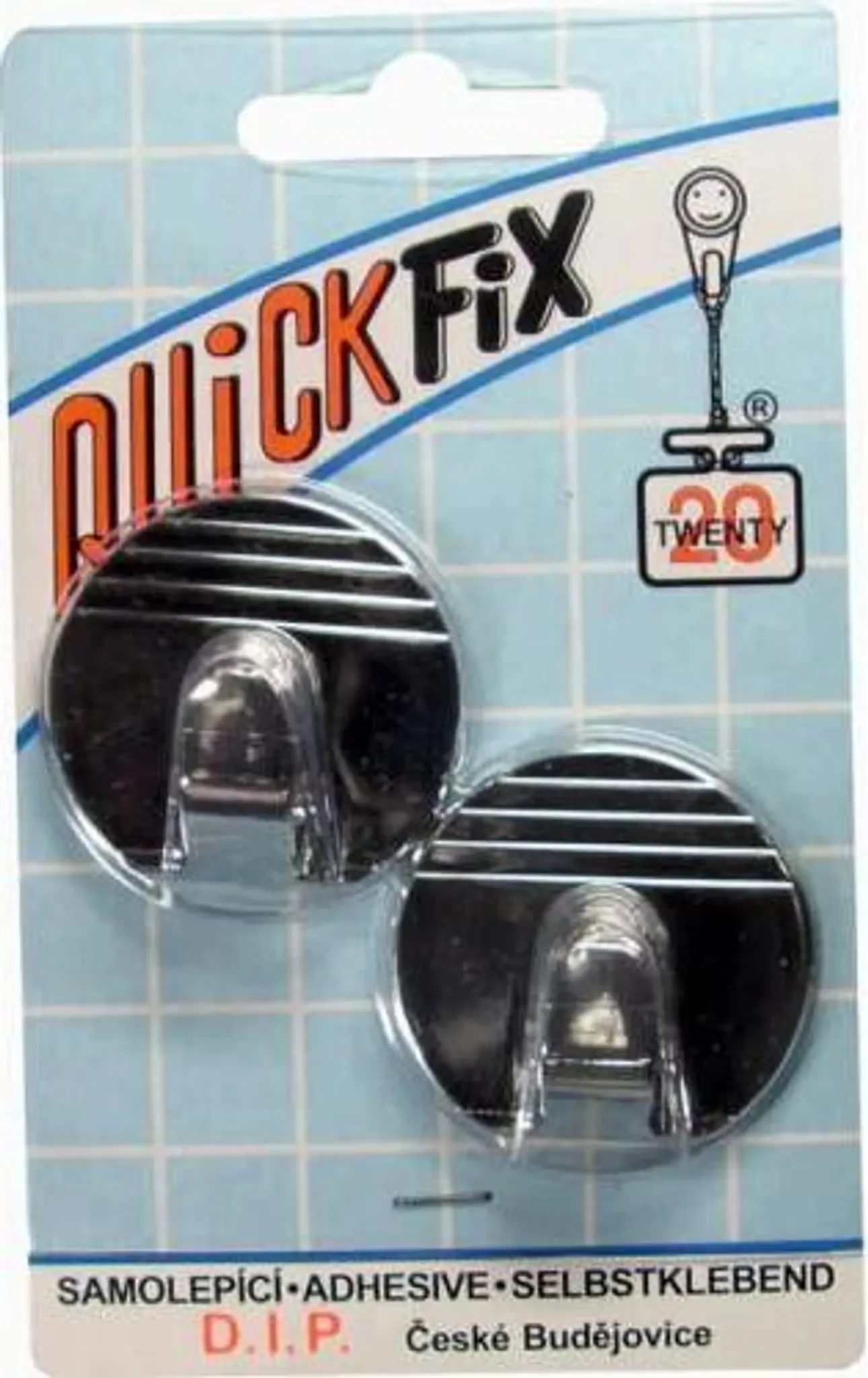 Selbstklebende Haken QUICK FIX – Rund, Silber, 2er-Set