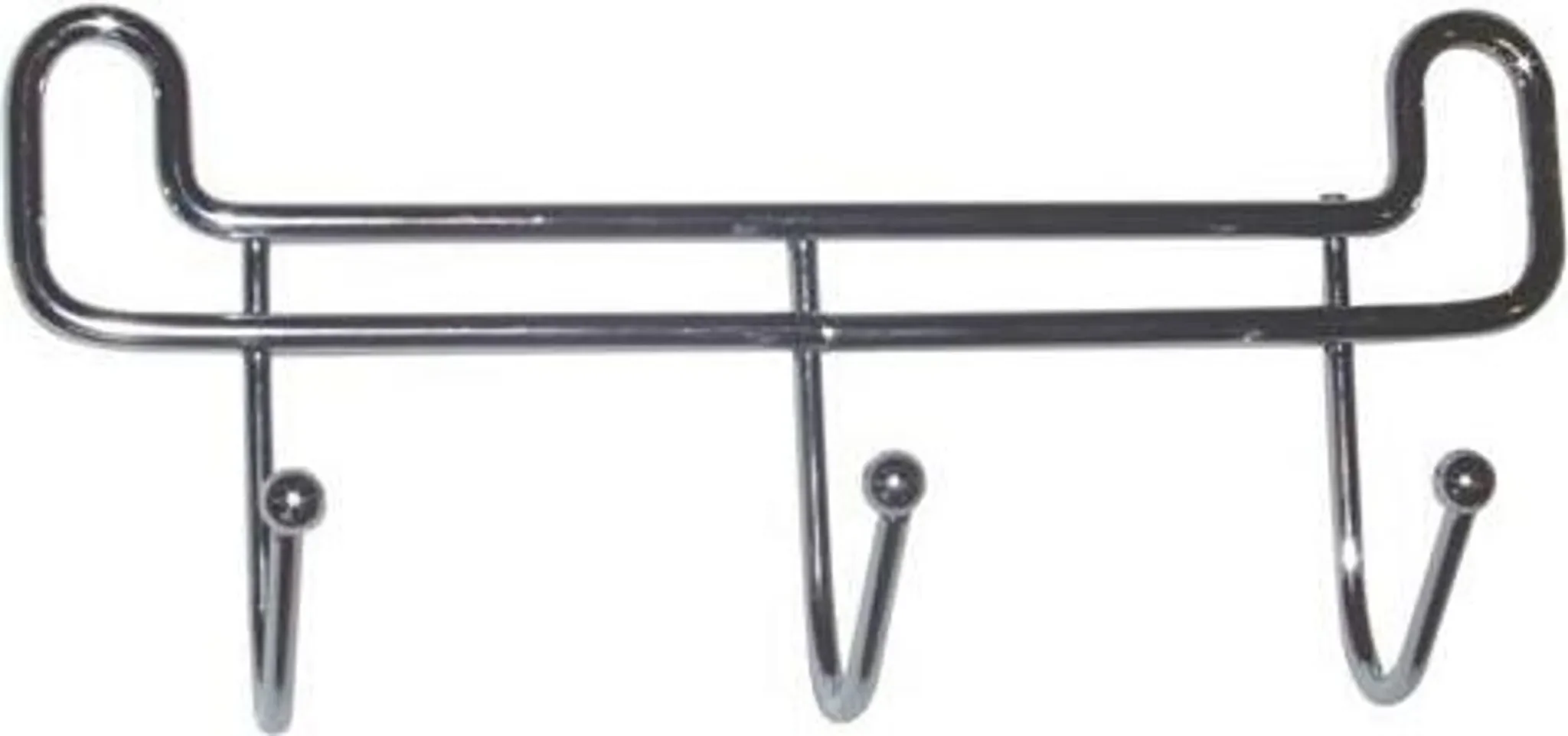Handtuchhaken mit 3 Haken – Chrom, 16 cm