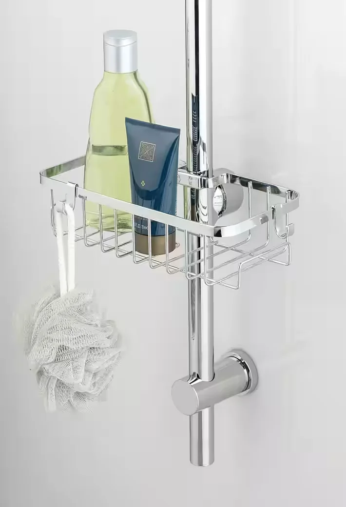 WENKO Duschablage Floresta eckig Duschstangen Caddy