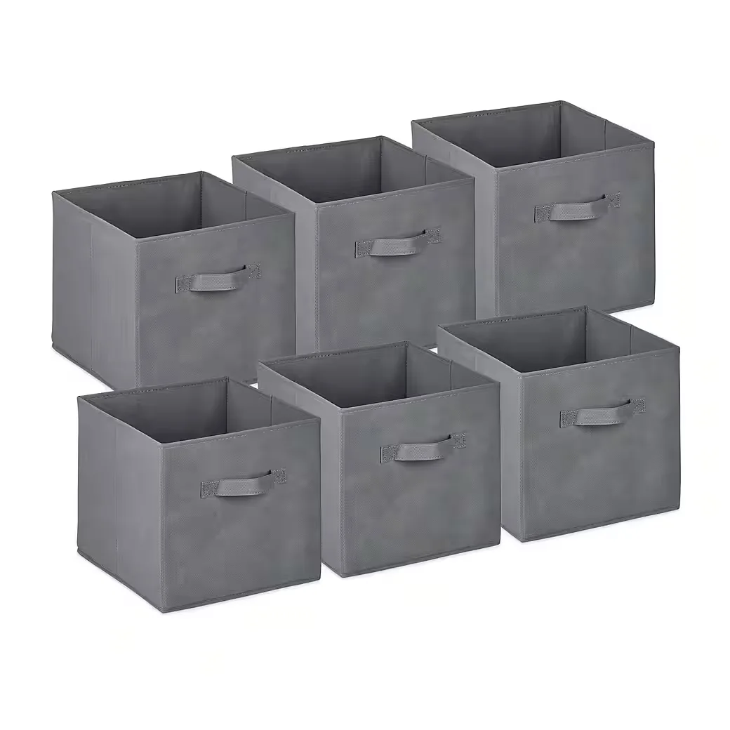 Relaxdays Aufbewahrungsboxen 6er Set Faltboxen Regal Schrank