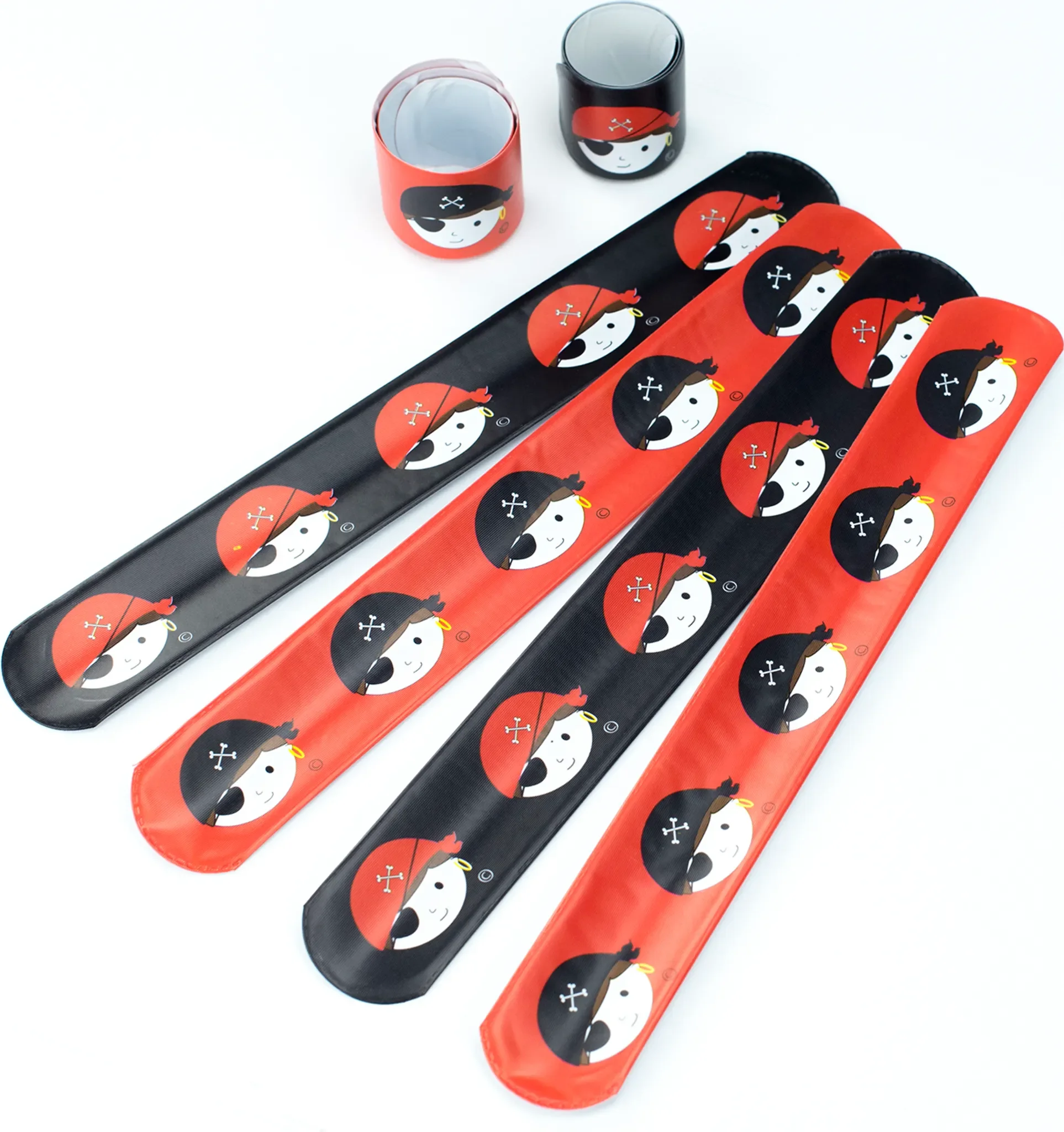 Piraten-Party Schnapp-Armbänder – 6er-Set