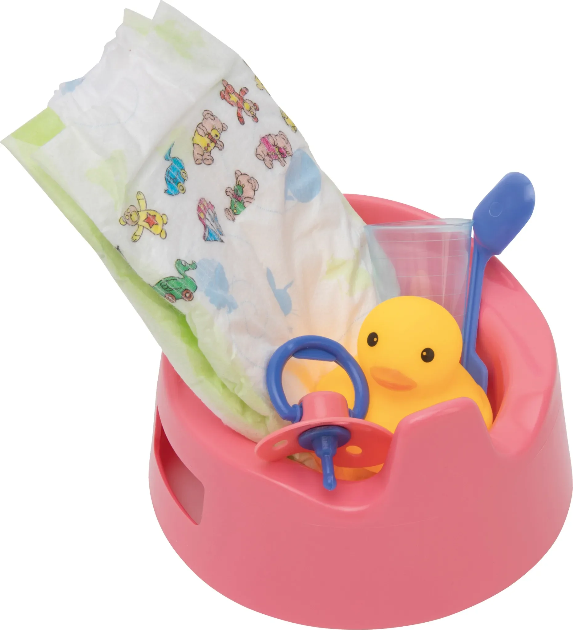 Puppen-Nachttopf Set – 8-teilig, rosa