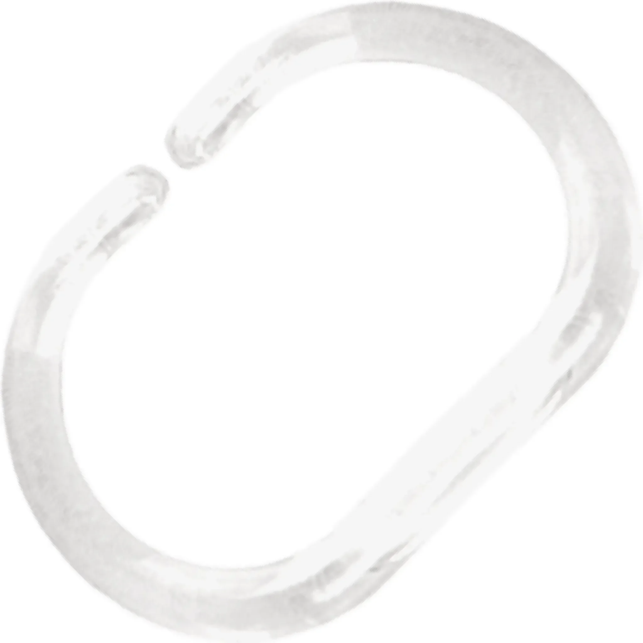Duschvorhangringe C-Form – Weiß, 12er-Set