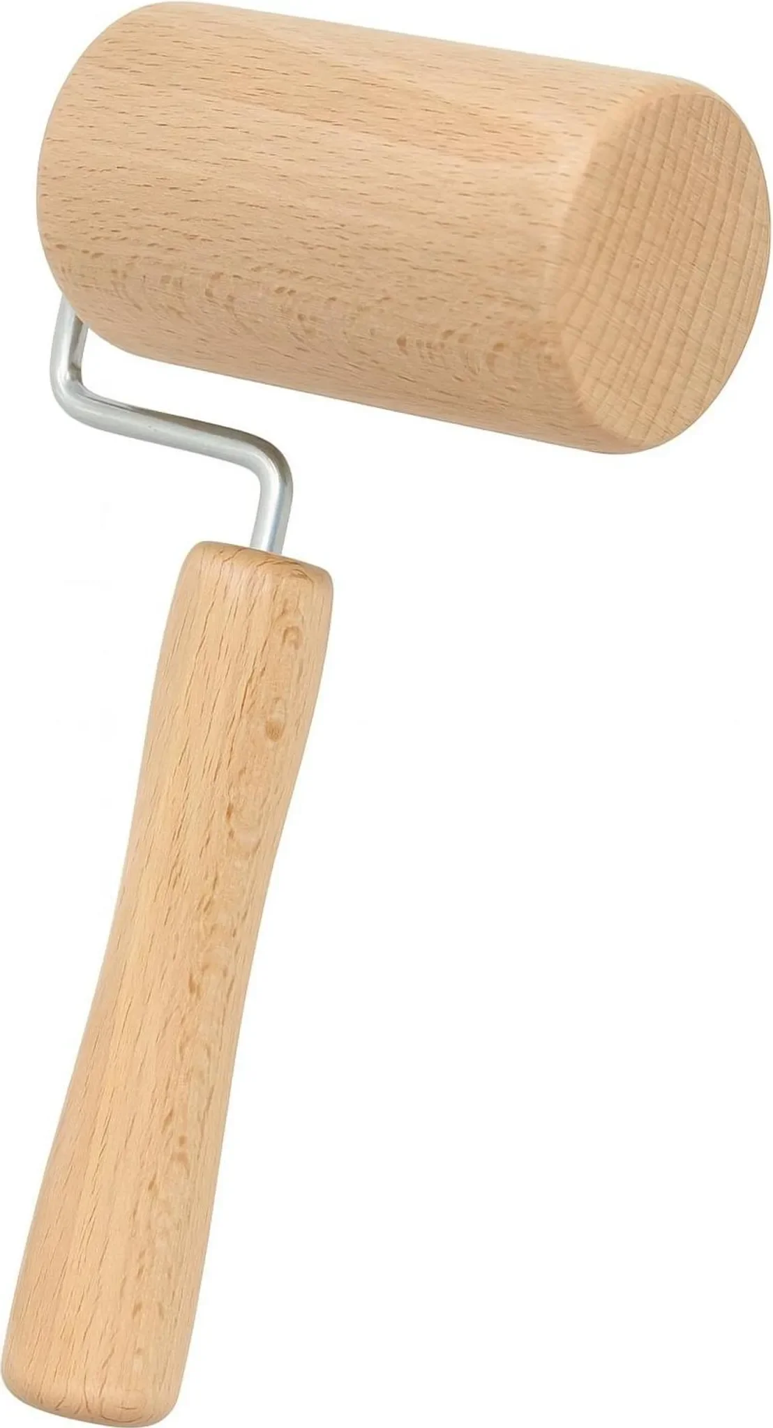 Drehbare Teigrolle mit Griff – klein, aus Holz