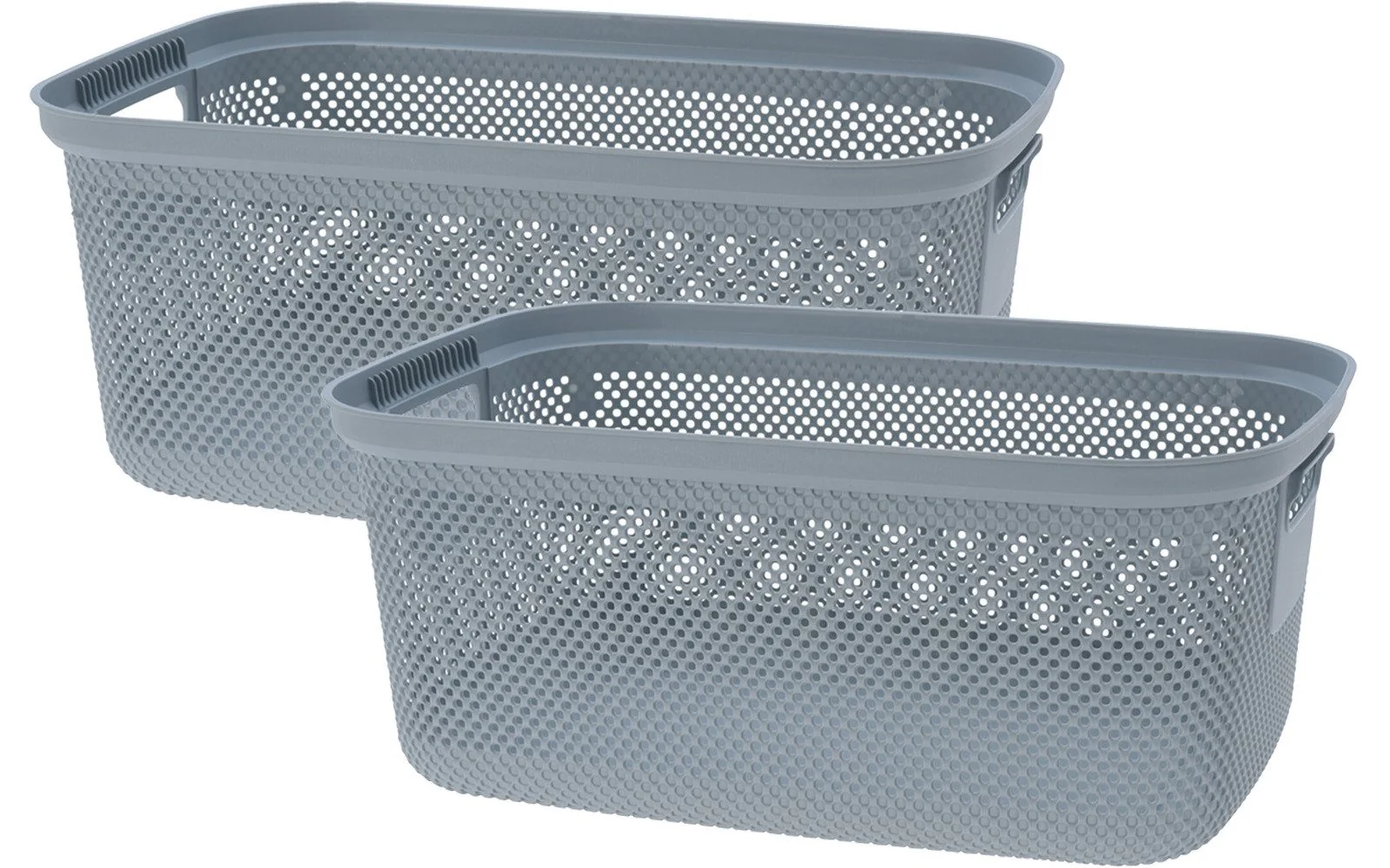 KOOPMAN Wäschekorb Wäschewanne 30 L Kunststoff 2er Set