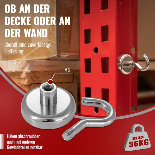 POPPSTAR Magnethalter starke Magnethaken für Küche und Büro