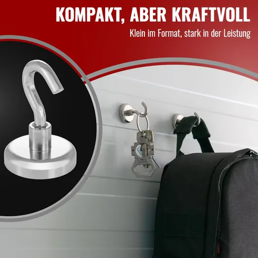 POPPSTAR Magnethalter starke Magnethaken für Küche und Büro